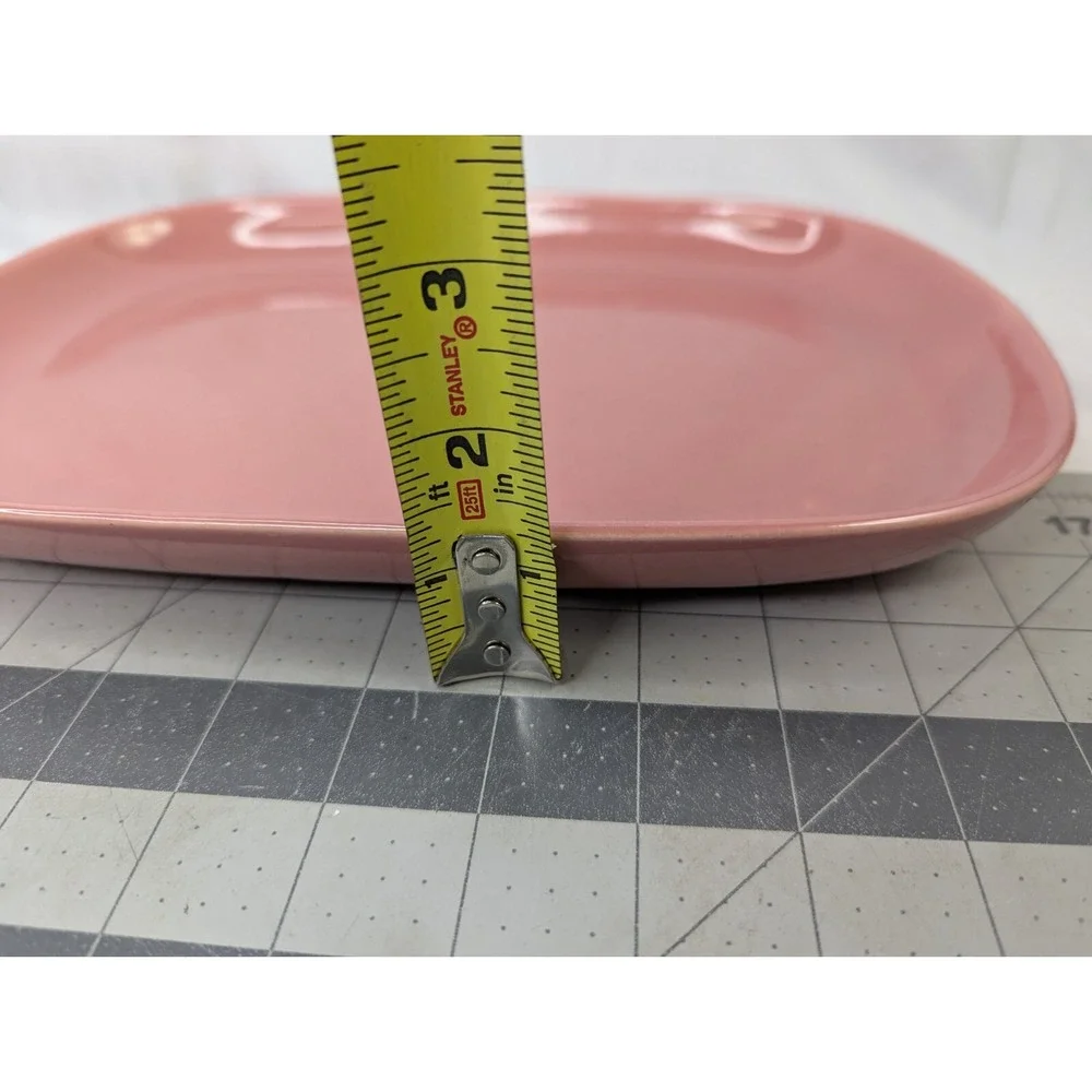 Bauer Los Angeles Ceramic Pink Platter Tray‎ 12 Inch READ